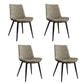 Home Scandinavian Arm Chair Upholstered Solid Back Metal Dining Room Chair Off-White 4 Piece Set Clearhalo ' kitchen&dining_furn' 'Dining Chairs' 'Dining Tables & Seating' 'dining_chair' 'furn' 'furn_dining_chair' 'Furniture' 'furniture_dining_chair' 'Kitchen & Dining Furniture' 'kitchen' 3871167