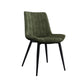 Home Scandinavian Arm Chair Upholstered Solid Back Metal Dining Room Chair Blackish Green 1 Piece Clearhalo ' kitchen&dining_furn' 'Dining Chairs' 'Dining Tables & Seating' 'dining_chair' 'furn' 'furn_dining_chair' 'Furniture' 'furniture_dining_chair' 'Kitchen & Dining Furniture' 'kitchen' 3871174