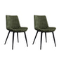 Home Scandinavian Arm Chair Upholstered Solid Back Metal Dining Room Chair Blackish Green 2 Piece Set Clearhalo ' kitchen&dining_furn' 'Dining Chairs' 'Dining Tables & Seating' 'dining_chair' 'furn' 'furn_dining_chair' 'Furniture' 'furniture_dining_chair' 'Kitchen & Dining Furniture' 'kitchen' 3871175