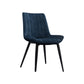 Home Scandinavian Arm Chair Upholstered Solid Back Metal Dining Room Chair Blue 1 Piece Clearhalo ' kitchen&dining_furn' 'Dining Chairs' 'Dining Tables & Seating' 'dining_chair' 'furn' 'furn_dining_chair' 'Furniture' 'furniture_dining_chair' 'Kitchen & Dining Furniture' 'kitchen' 3871177