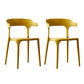 Scandinavian Style Plastic Chair Kitchen Dining Room Open Back Arm Chairs Ginger 2 Piece Set Clearhalo ' kitchen&dining_furn' 'Dining Chairs' 'Dining Tables & Seating' 'dining_chair' 'furn' 'furn_dining_chair' 'Furniture' 'furniture_dining_chair' 'Kitchen & Dining Furniture' 'kitchen' 3871191