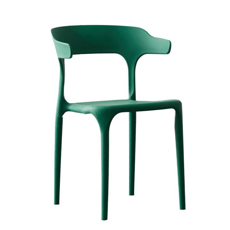 Scandinavian Style Plastic Chair Kitchen Dining Room Open Back Arm Chairs Clearhalo ' kitchen&dining_furn' 'Dining Chairs' 'Dining Tables & Seating' 'dining_chair' 'furn' 'furn_dining_chair' 'Furniture' 'furniture_dining_chair' 'Kitchen & Dining Furniture' 'kitchen' 3871192