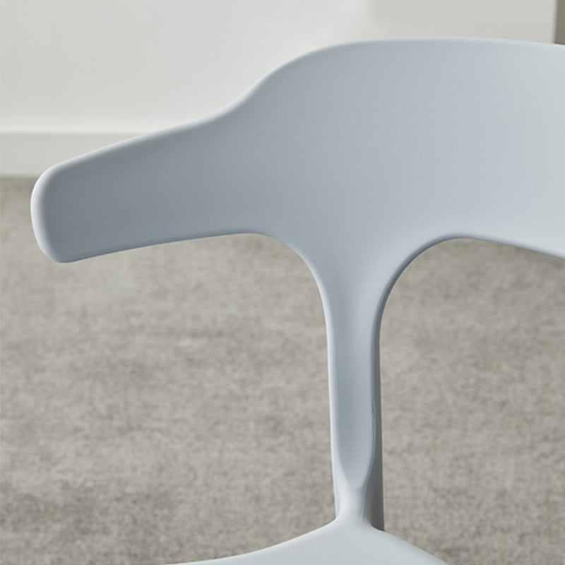 Scandinavian Style Plastic Chair Kitchen Dining Room Open Back Arm Chairs Clearhalo ' kitchen&dining_furn' 'Dining Chairs' 'Dining Tables & Seating' 'dining_chair' 'furn' 'furn_dining_chair' 'Furniture' 'furniture_dining_chair' 'Kitchen & Dining Furniture' 'kitchen' 3871194