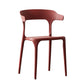 Scandinavian Style Plastic Chair Kitchen Dining Room Open Back Arm Chairs Burgundy 1 Piece Clearhalo ' kitchen&dining_furn' 'Dining Chairs' 'Dining Tables & Seating' 'dining_chair' 'furn' 'furn_dining_chair' 'Furniture' 'furniture_dining_chair' 'Kitchen & Dining Furniture' 'kitchen' 3871201