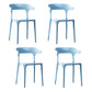Scandinavian Style Plastic Chair Kitchen Dining Room Open Back Arm Chairs Sky Blue 4 Piece Set Clearhalo ' kitchen&dining_furn' 'Dining Chairs' 'Dining Tables & Seating' 'dining_chair' 'furn' 'furn_dining_chair' 'Furniture' 'furniture_dining_chair' 'Kitchen & Dining Furniture' 'kitchen' 3871210