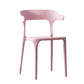 Scandinavian Style Plastic Chair Kitchen Dining Room Open Back Arm Chairs Pink 1 Piece Clearhalo ' kitchen&dining_furn' 'Dining Chairs' 'Dining Tables & Seating' 'dining_chair' 'furn' 'furn_dining_chair' 'Furniture' 'furniture_dining_chair' 'Kitchen & Dining Furniture' 'kitchen' 3871211