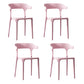 Scandinavian Style Plastic Chair Kitchen Dining Room Open Back Arm Chairs Pink 4 Piece Set Clearhalo ' kitchen&dining_furn' 'Dining Chairs' 'Dining Tables & Seating' 'dining_chair' 'furn' 'furn_dining_chair' 'Furniture' 'furniture_dining_chair' 'Kitchen & Dining Furniture' 'kitchen' 3871213