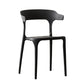 Scandinavian Style Plastic Chair Kitchen Dining Room Open Back Arm Chairs Black 1 Piece Clearhalo ' kitchen&dining_furn' 'Dining Chairs' 'Dining Tables & Seating' 'dining_chair' 'furn' 'furn_dining_chair' 'Furniture' 'furniture_dining_chair' 'Kitchen & Dining Furniture' 'kitchen' 3871223