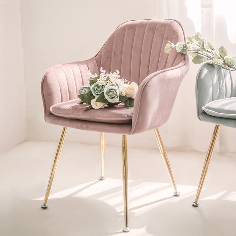 Scandinavian Style Upholstered Side Chairs Solid Back Arm Dining Chairs for Home Use Clearhalo ' kitchen&dining_furn' 'Dining Chairs' 'Dining Tables & Seating' 'dining_chair' 'furn' 'furn_dining_chair' 'Furniture' 'furniture_dining_chair' 'Kitchen & Dining Furniture' 'kitchen' 3871233