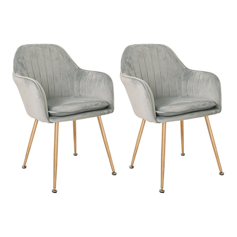 Scandinavian Style Upholstered Side Chairs Solid Back Arm Dining Chairs for Home Use Blue 2 Piece Set Clearhalo ' kitchen&dining_furn' 'Dining Chairs' 'Dining Tables & Seating' 'dining_chair' 'furn' 'furn_dining_chair' 'Furniture' 'furniture_dining_chair' 'Kitchen & Dining Furniture' 'kitchen' 3871234