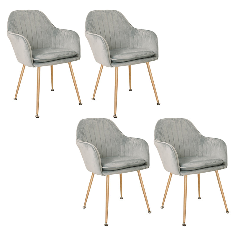 Scandinavian Style Upholstered Side Chairs Solid Back Arm Dining Chairs for Home Use Blue 4 Piece Set Clearhalo ' kitchen&dining_furn' 'Dining Chairs' 'Dining Tables & Seating' 'dining_chair' 'furn' 'furn_dining_chair' 'Furniture' 'furniture_dining_chair' 'Kitchen & Dining Furniture' 'kitchen' 3871236