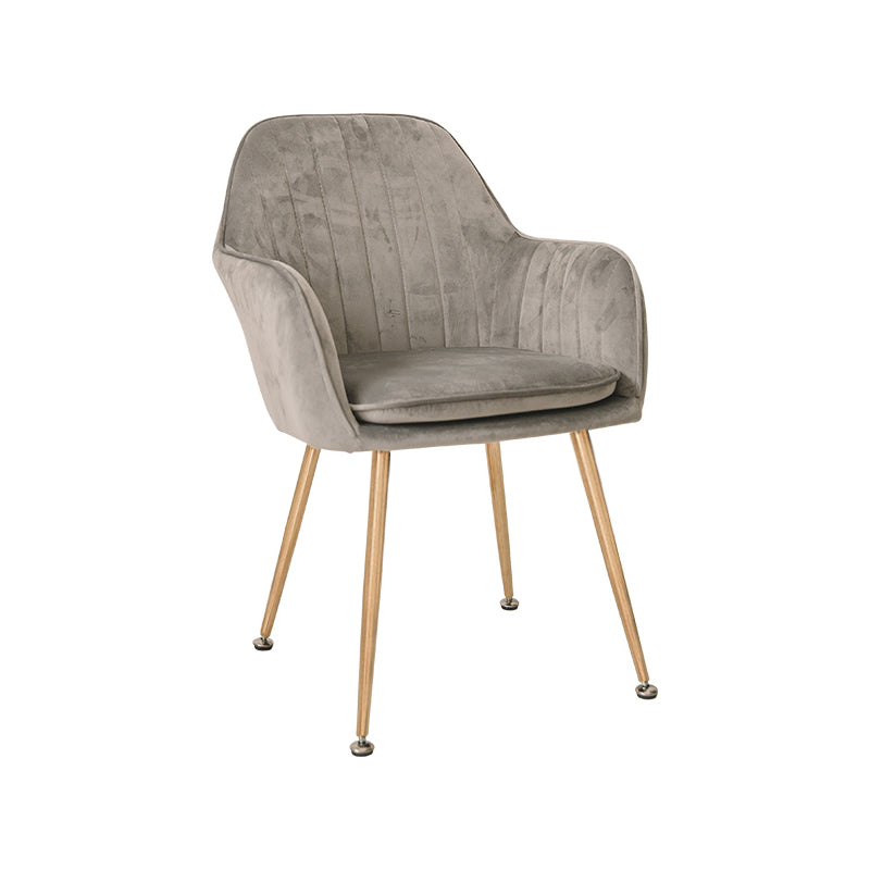 Scandinavian Style Upholstered Side Chairs Solid Back Arm Dining Chairs for Home Use Grey 1 Piece Clearhalo ' kitchen&dining_furn' 'Dining Chairs' 'Dining Tables & Seating' 'dining_chair' 'furn' 'furn_dining_chair' 'Furniture' 'furniture_dining_chair' 'Kitchen & Dining Furniture' 'kitchen' 3871244