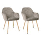 Scandinavian Style Upholstered Side Chairs Solid Back Arm Dining Chairs for Home Use Grey 2 Piece Set Clearhalo ' kitchen&dining_furn' 'Dining Chairs' 'Dining Tables & Seating' 'dining_chair' 'furn' 'furn_dining_chair' 'Furniture' 'furniture_dining_chair' 'Kitchen & Dining Furniture' 'kitchen' 3871247
