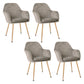 Scandinavian Style Upholstered Side Chairs Solid Back Arm Dining Chairs for Home Use Grey 4 Piece Set Clearhalo ' kitchen&dining_furn' 'Dining Chairs' 'Dining Tables & Seating' 'dining_chair' 'furn' 'furn_dining_chair' 'Furniture' 'furniture_dining_chair' 'Kitchen & Dining Furniture' 'kitchen' 3871249