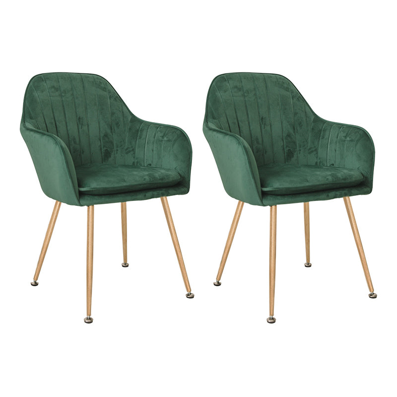 Scandinavian Style Upholstered Side Chairs Solid Back Arm Dining Chairs for Home Use Blackish Green 2 Piece Set Clearhalo ' kitchen&dining_furn' 'Dining Chairs' 'Dining Tables & Seating' 'dining_chair' 'furn' 'furn_dining_chair' 'Furniture' 'furniture_dining_chair' 'Kitchen & Dining Furniture' 'kitchen' 3871251