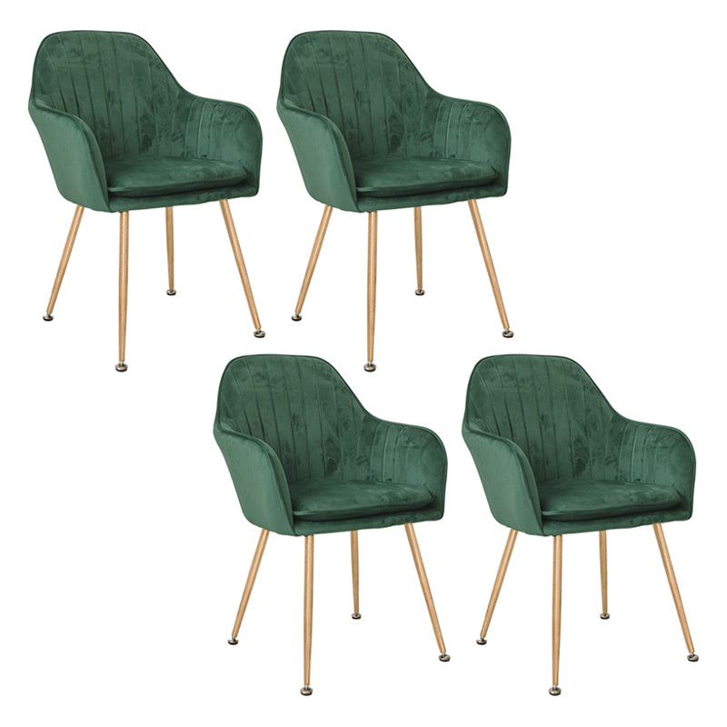 Scandinavian Style Upholstered Side Chairs Solid Back Arm Dining Chairs for Home Use Blackish Green 4 Piece Set Clearhalo ' kitchen&dining_furn' 'Dining Chairs' 'Dining Tables & Seating' 'dining_chair' 'furn' 'furn_dining_chair' 'Furniture' 'furniture_dining_chair' 'Kitchen & Dining Furniture' 'kitchen' 3871252