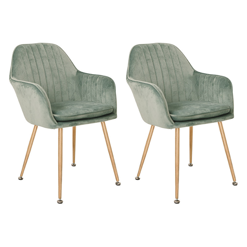 Scandinavian Style Upholstered Side Chairs Solid Back Arm Dining Chairs for Home Use Turquoise 2 Piece Set Clearhalo ' kitchen&dining_furn' 'Dining Chairs' 'Dining Tables & Seating' 'dining_chair' 'furn' 'furn_dining_chair' 'Furniture' 'furniture_dining_chair' 'Kitchen & Dining Furniture' 'kitchen' 3871256