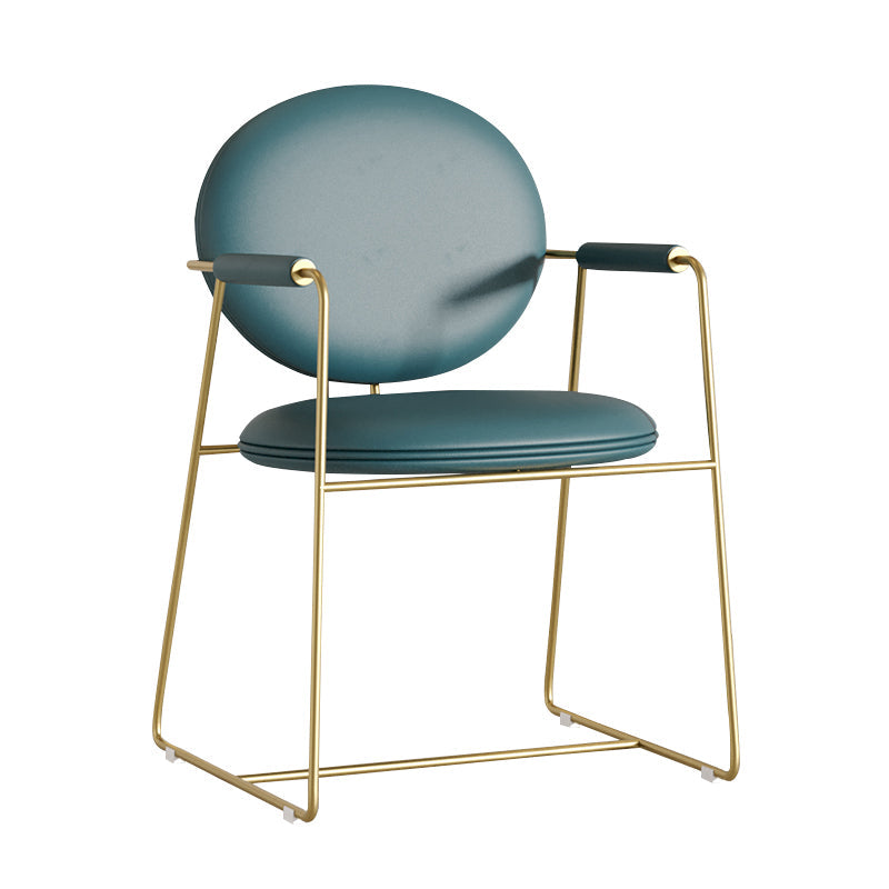 Glam Style Dining Side Chair Open Back Luxury Upholstered Dining Single Chair Clearhalo ' kitchen&dining_furn' 'Dining Chairs' 'Dining Tables & Seating' 'dining_chair' 'furn' 'furn_dining_chair' 'Furniture' 'furniture_dining_chair' 'Kitchen & Dining Furniture' 'kitchen' 3871267