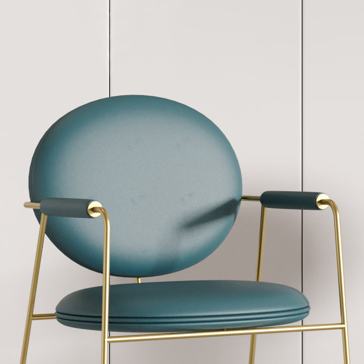 Glam Style Dining Side Chair Open Back Luxury Upholstered Dining Single Chair Clearhalo ' kitchen&dining_furn' 'Dining Chairs' 'Dining Tables & Seating' 'dining_chair' 'furn' 'furn_dining_chair' 'Furniture' 'furniture_dining_chair' 'Kitchen & Dining Furniture' 'kitchen' 3871269