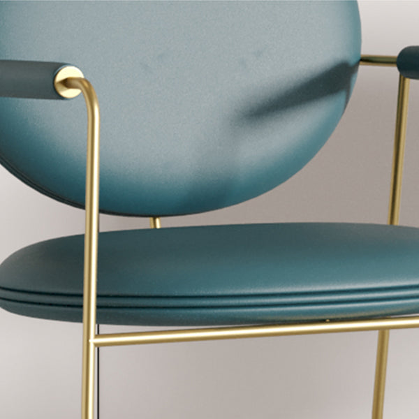 Glam Style Dining Side Chair Open Back Luxury Upholstered Dining Single Chair Clearhalo ' kitchen&dining_furn' 'Dining Chairs' 'Dining Tables & Seating' 'dining_chair' 'furn' 'furn_dining_chair' 'Furniture' 'furniture_dining_chair' 'Kitchen & Dining Furniture' 'kitchen' 3871270