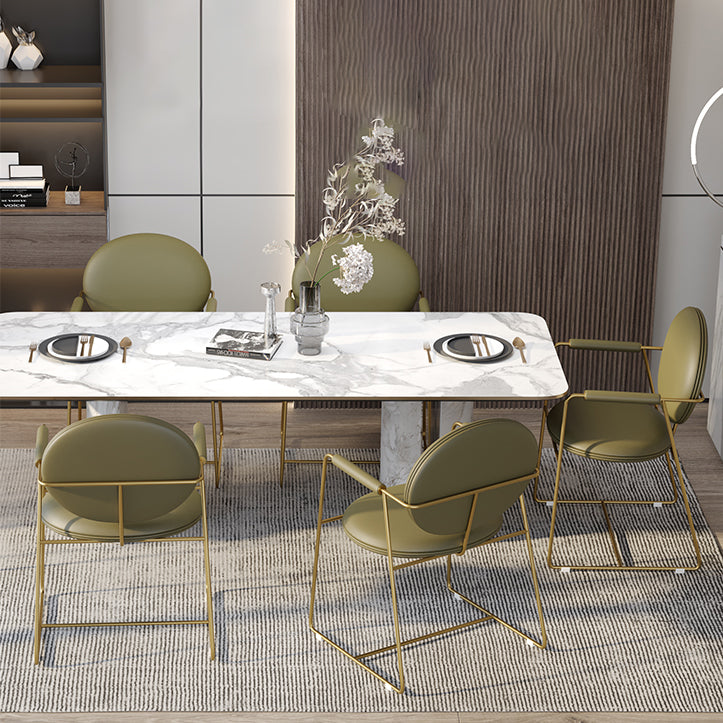 Glam Style Dining Side Chair Open Back Luxury Upholstered Dining Single Chair Clearhalo ' kitchen&dining_furn' 'Dining Chairs' 'Dining Tables & Seating' 'dining_chair' 'furn' 'furn_dining_chair' 'Furniture' 'furniture_dining_chair' 'Kitchen & Dining Furniture' 'kitchen' 3871272