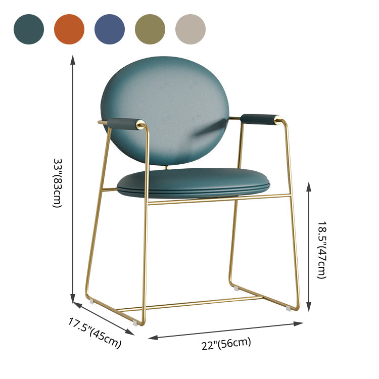 Glam Style Dining Side Chair Open Back Luxury Upholstered Dining Single Chair Clearhalo ' kitchen&dining_furn' 'Dining Chairs' 'Dining Tables & Seating' 'dining_chair' 'furn' 'furn_dining_chair' 'Furniture' 'furniture_dining_chair' 'Kitchen & Dining Furniture' 'kitchen' 3871273