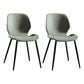 Scandinavian Style Linen Fabric Dining Chair Solid Back Armless Dining Chairs (Set of 2) Green Clearhalo ' kitchen&dining_furn' 'Dining Chairs' 'Dining Tables & Seating' 'dining_chair' 'furn' 'furn_dining_chair' 'Furniture' 'furniture_dining_chair' 'Kitchen & Dining Furniture' 'kitchen' 3871276