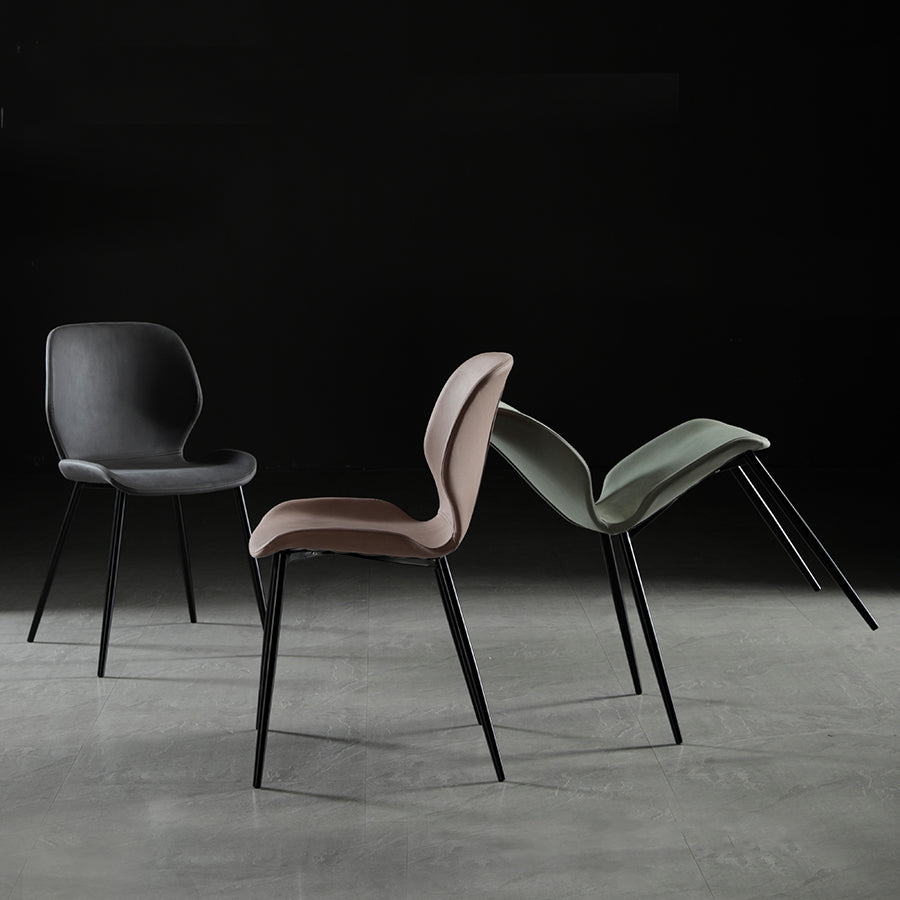 Scandinavian Style Linen Fabric Dining Chair Solid Back Armless Dining Chairs (Set of 2) Clearhalo ' kitchen&dining_furn' 'Dining Chairs' 'Dining Tables & Seating' 'dining_chair' 'furn' 'furn_dining_chair' 'Furniture' 'furniture_dining_chair' 'Kitchen & Dining Furniture' 'kitchen' 3871277