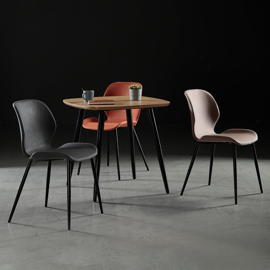 Scandinavian Style Linen Fabric Dining Chair Solid Back Armless Dining Chairs (Set of 2) Clearhalo ' kitchen&dining_furn' 'Dining Chairs' 'Dining Tables & Seating' 'dining_chair' 'furn' 'furn_dining_chair' 'Furniture' 'furniture_dining_chair' 'Kitchen & Dining Furniture' 'kitchen' 3871281