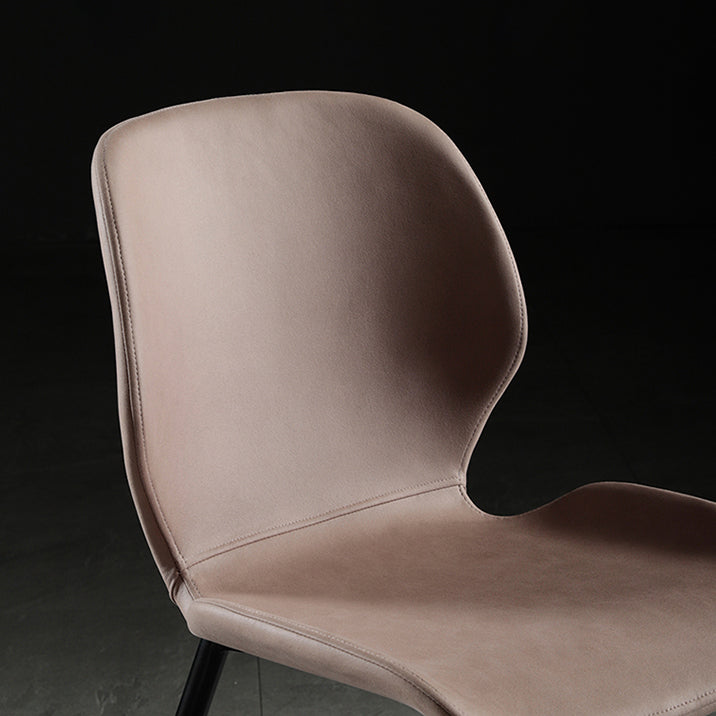 Scandinavian Style Linen Fabric Dining Chair Solid Back Armless Dining Chairs (Set of 2) Clearhalo ' kitchen&dining_furn' 'Dining Chairs' 'Dining Tables & Seating' 'dining_chair' 'furn' 'furn_dining_chair' 'Furniture' 'furniture_dining_chair' 'Kitchen & Dining Furniture' 'kitchen' 3871284