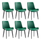 Contemporary Metal Dining Room Chairs Leather Dining Armless Chairs for Indoor Use Blackish Green 6 Piece Set Clearhalo ' kitchen&dining_furn' 'Dining Chairs' 'Dining Tables & Seating' 'dining_chair' 'furn' 'furn_dining_chair' 'Furniture' 'furniture_dining_chair' 'Kitchen & Dining Furniture' 'kitchen' 3871307