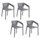 Contemporary Dining Room Chairs Plastic Dining Arm Chair for Home Use (Set of 4) Grey Clearhalo ' kitchen&dining_furn' 'Dining Chairs' 'Dining Tables & Seating' 'dining_chair' 'furn' 'furn_dining_chair' 'Furniture' 'furniture_dining_chair' 'Kitchen & Dining Furniture' 'kitchen' 3871319