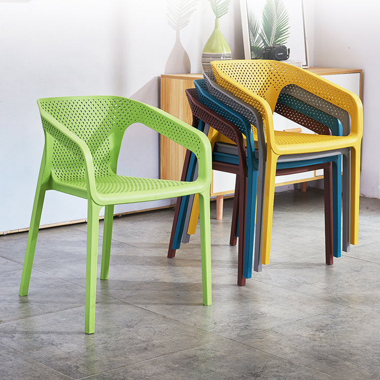 Contemporary Dining Room Chairs Plastic Dining Arm Chair for Home Use (Set of 4) Clearhalo ' kitchen&dining_furn' 'Dining Chairs' 'Dining Tables & Seating' 'dining_chair' 'furn' 'furn_dining_chair' 'Furniture' 'furniture_dining_chair' 'Kitchen & Dining Furniture' 'kitchen' 3871321