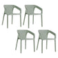 Contemporary Dining Room Chairs Plastic Dining Arm Chair for Home Use (Set of 4) Gray-Green Clearhalo ' kitchen&dining_furn' 'Dining Chairs' 'Dining Tables & Seating' 'dining_chair' 'furn' 'furn_dining_chair' 'Furniture' 'furniture_dining_chair' 'Kitchen & Dining Furniture' 'kitchen' 3871322