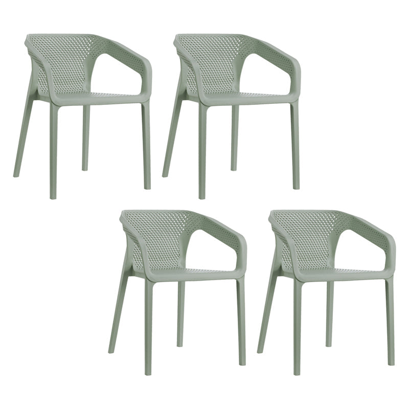 Contemporary Dining Room Chairs Plastic Dining Arm Chair for Home Use (Set of 4) Gray-Green Clearhalo ' kitchen&dining_furn' 'Dining Chairs' 'Dining Tables & Seating' 'dining_chair' 'furn' 'furn_dining_chair' 'Furniture' 'furniture_dining_chair' 'Kitchen & Dining Furniture' 'kitchen' 3871322