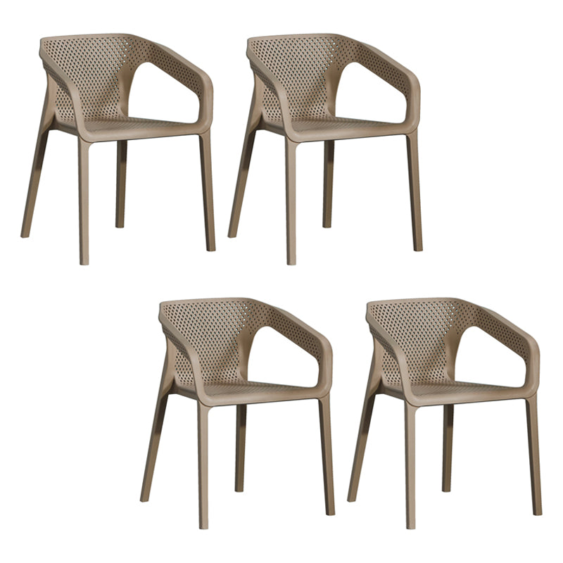Contemporary Dining Room Chairs Plastic Dining Arm Chair for Home Use (Set of 4) Light Gray Clearhalo ' kitchen&dining_furn' 'Dining Chairs' 'Dining Tables & Seating' 'dining_chair' 'furn' 'furn_dining_chair' 'Furniture' 'furniture_dining_chair' 'Kitchen & Dining Furniture' 'kitchen' 3871328