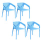 Contemporary Dining Room Chairs Plastic Dining Arm Chair for Home Use (Set of 4) Sky Blue Clearhalo ' kitchen&dining_furn' 'Dining Chairs' 'Dining Tables & Seating' 'dining_chair' 'furn' 'furn_dining_chair' 'Furniture' 'furniture_dining_chair' 'Kitchen & Dining Furniture' 'kitchen' 3871332