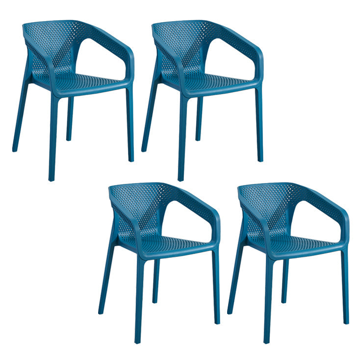 Contemporary Dining Room Chairs Plastic Dining Arm Chair for Home Use (Set of 4) Dark Blue Clearhalo ' kitchen&dining_furn' 'Dining Chairs' 'Dining Tables & Seating' 'dining_chair' 'furn' 'furn_dining_chair' 'Furniture' 'furniture_dining_chair' 'Kitchen & Dining Furniture' 'kitchen' 3871336
