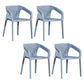 Contemporary Dining Room Chairs Plastic Dining Arm Chair for Home Use (Set of 4) Blue Clearhalo ' kitchen&dining_furn' 'Dining Chairs' 'Dining Tables & Seating' 'dining_chair' 'furn' 'furn_dining_chair' 'Furniture' 'furniture_dining_chair' 'Kitchen & Dining Furniture' 'kitchen' 3871338