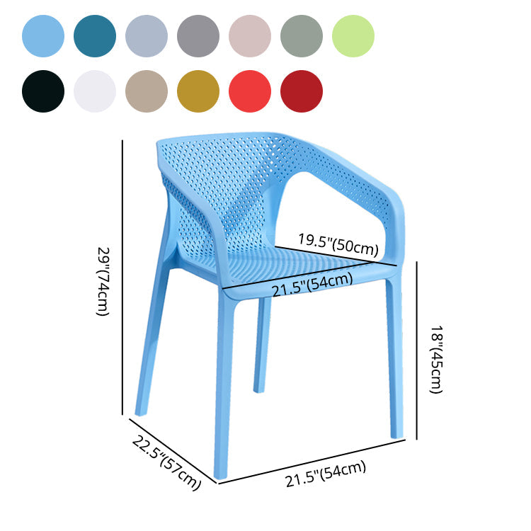 Contemporary Dining Room Chairs Plastic Dining Arm Chair for Home Use (Set of 4) Clearhalo ' kitchen&dining_furn' 'Dining Chairs' 'Dining Tables & Seating' 'dining_chair' 'furn' 'furn_dining_chair' 'Furniture' 'furniture_dining_chair' 'Kitchen & Dining Furniture' 'kitchen' 3871340