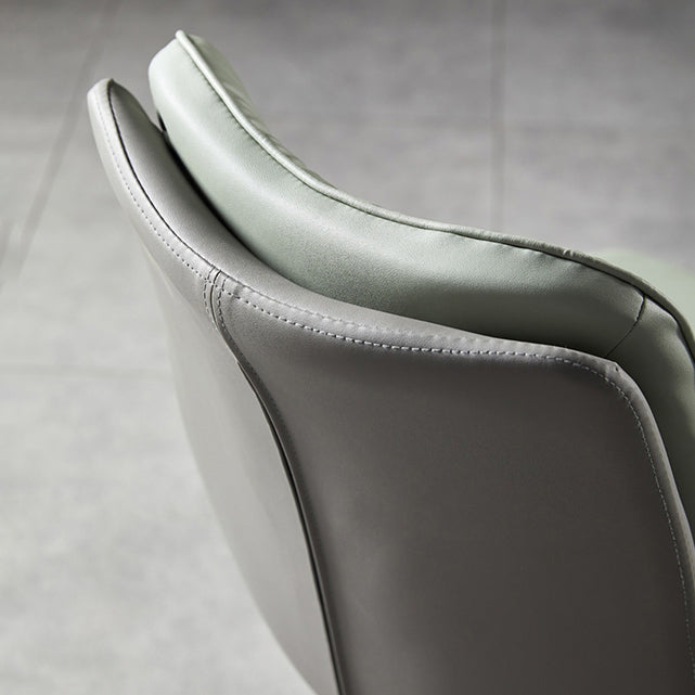 Scandinavian Style Leather Dining Chairs Upholstered Solid Back Chair for Home Use (Set of 2) Clearhalo ' kitchen&dining_furn' 'Dining Chairs' 'Dining Tables & Seating' 'dining_chair' 'furn' 'furn_dining_chair' 'Furniture' 'furniture_dining_chair' 'Kitchen & Dining Furniture' 'kitchen' 3871351