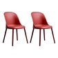 Contemporary Restaurant Plastic Side Chair Matte Finish Solid Back Dining Side Chair (Set of 2) Red Clearhalo ' kitchen&dining_furn' 'Dining Chairs' 'Dining Tables & Seating' 'dining_chair' 'furn' 'furn_dining_chair' 'Furniture' 'furniture_dining_chair' 'Kitchen & Dining Furniture' 'kitchen' 3871360