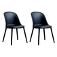 Contemporary Restaurant Plastic Side Chair Matte Finish Solid Back Dining Side Chair (Set of 2) Black Clearhalo ' kitchen&dining_furn' 'Dining Chairs' 'Dining Tables & Seating' 'dining_chair' 'furn' 'furn_dining_chair' 'Furniture' 'furniture_dining_chair' 'Kitchen & Dining Furniture' 'kitchen' 3871362