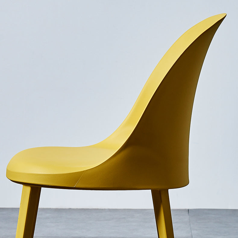 Contemporary Restaurant Plastic Side Chair Matte Finish Solid Back Dining Side Chair (Set of 2) Clearhalo ' kitchen&dining_furn' 'Dining Chairs' 'Dining Tables & Seating' 'dining_chair' 'furn' 'furn_dining_chair' 'Furniture' 'furniture_dining_chair' 'Kitchen & Dining Furniture' 'kitchen' 3871368