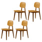Scandinavian Conference Plastic Side Chair Matte Finish Open Back Dining Chair Yellow 4 Piece Set Clearhalo ' kitchen&dining_furn' 'Dining Chairs' 'Dining Tables & Seating' 'dining_chair' 'furn' 'furn_dining_chair' 'Furniture' 'furniture_dining_chair' 'Kitchen & Dining Furniture' 'kitchen' 3871393