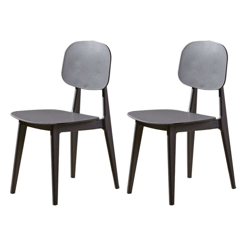 Scandinavian Conference Plastic Side Chair Matte Finish Open Back Dining Chair Grey 2 Piece Set Clearhalo ' kitchen&dining_furn' 'Dining Chairs' 'Dining Tables & Seating' 'dining_chair' 'furn' 'furn_dining_chair' 'Furniture' 'furniture_dining_chair' 'Kitchen & Dining Furniture' 'kitchen' 3871396