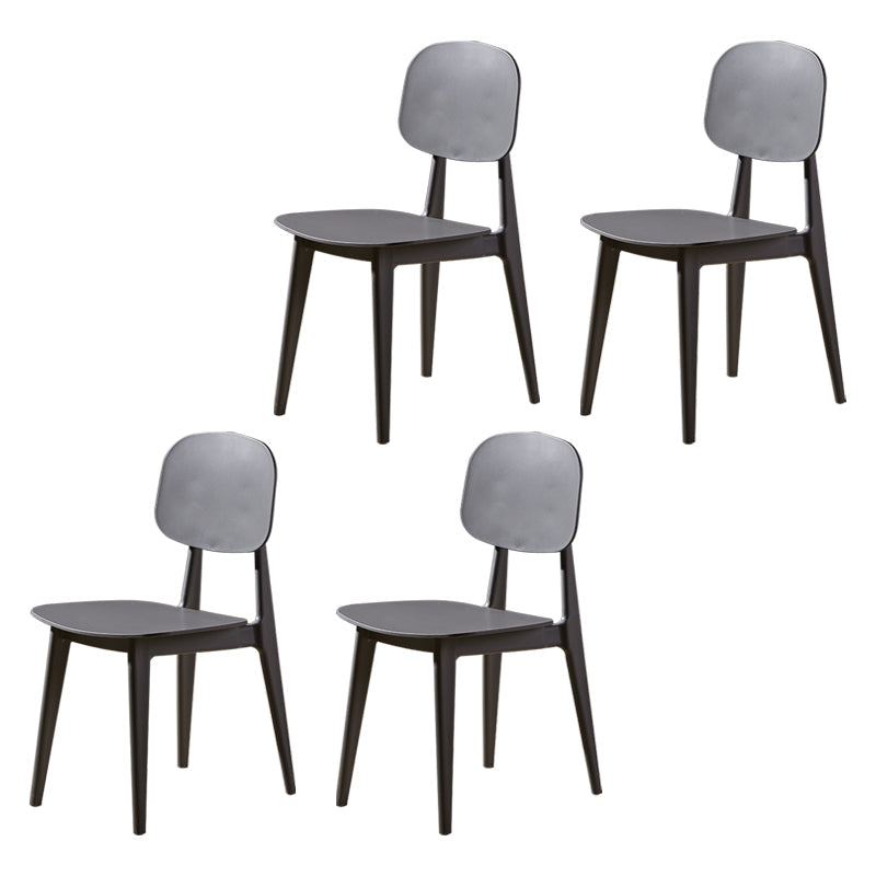 Scandinavian Conference Plastic Side Chair Matte Finish Open Back Dining Chair Grey 4 Piece Set Clearhalo ' kitchen&dining_furn' 'Dining Chairs' 'Dining Tables & Seating' 'dining_chair' 'furn' 'furn_dining_chair' 'Furniture' 'furniture_dining_chair' 'Kitchen & Dining Furniture' 'kitchen' 3871398