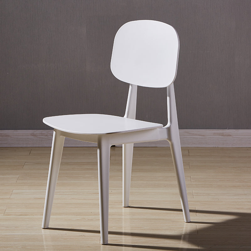 Scandinavian Conference Plastic Side Chair Matte Finish Open Back Dining Chair White 1 Piece Clearhalo ' kitchen&dining_furn' 'Dining Chairs' 'Dining Tables & Seating' 'dining_chair' 'furn' 'furn_dining_chair' 'Furniture' 'furniture_dining_chair' 'Kitchen & Dining Furniture' 'kitchen' 3871400
