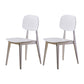 Scandinavian Conference Plastic Side Chair Matte Finish Open Back Dining Chair White 2 Piece Set Clearhalo ' kitchen&dining_furn' 'Dining Chairs' 'Dining Tables & Seating' 'dining_chair' 'furn' 'furn_dining_chair' 'Furniture' 'furniture_dining_chair' 'Kitchen & Dining Furniture' 'kitchen' 3871402