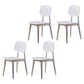 Scandinavian Conference Plastic Side Chair Matte Finish Open Back Dining Chair White 4 Piece Set Clearhalo ' kitchen&dining_furn' 'Dining Chairs' 'Dining Tables & Seating' 'dining_chair' 'furn' 'furn_dining_chair' 'Furniture' 'furniture_dining_chair' 'Kitchen & Dining Furniture' 'kitchen' 3871405